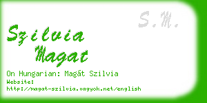 szilvia magat business card
