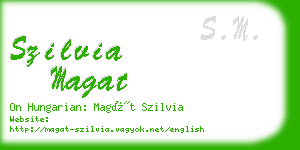 szilvia magat business card
